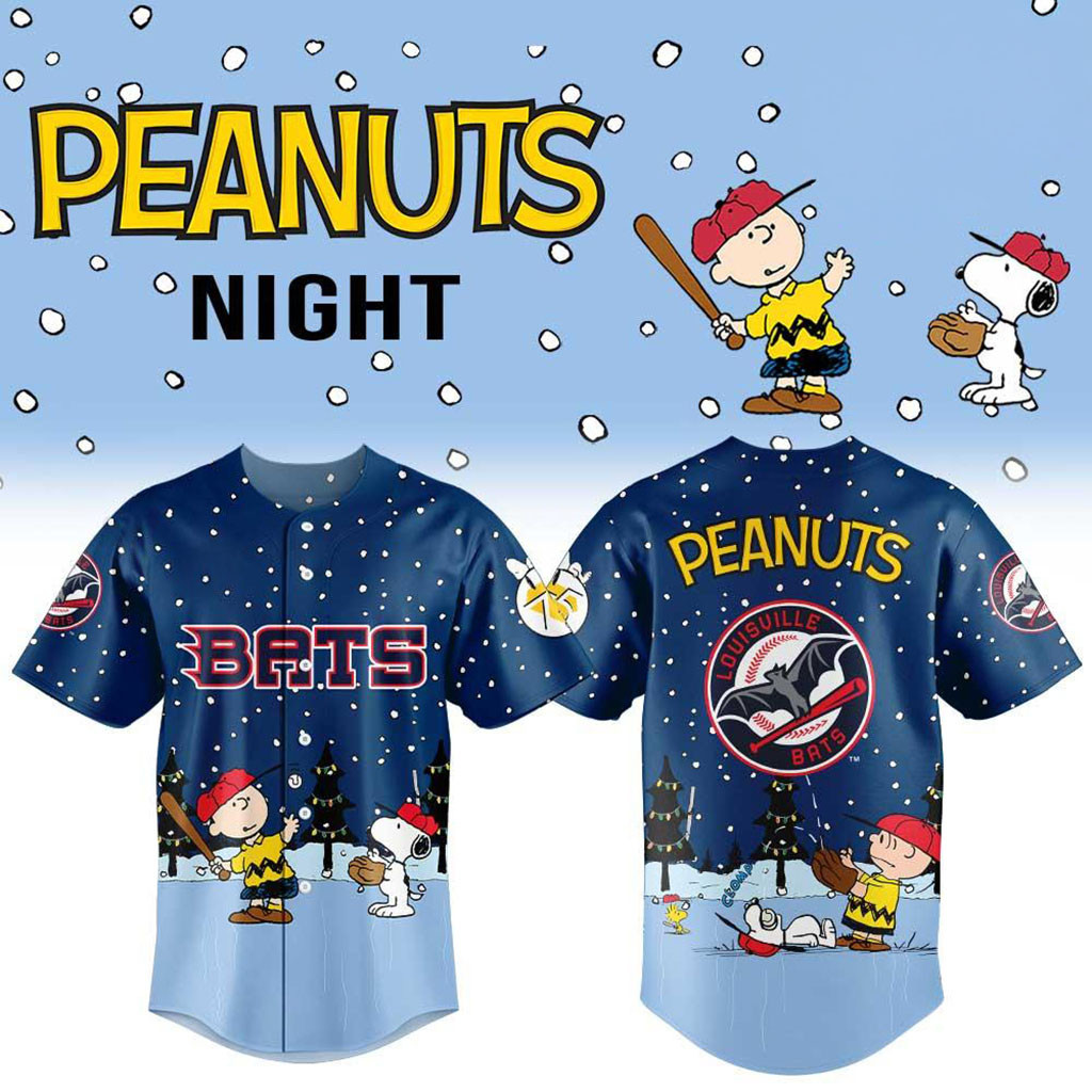 Louisville Bats x Peanuts Night Snoopy Baseball Jersey Bats Merch Gifts For Baseball Fans - Kdjoy