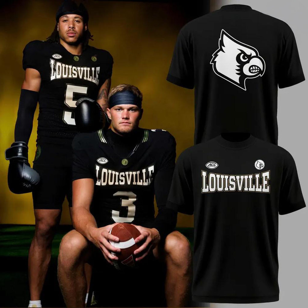 Louisville Cardinals Football All For The Ville Graphic T-Shirt Cardinals Merch Fans Gifts - Kdjoy