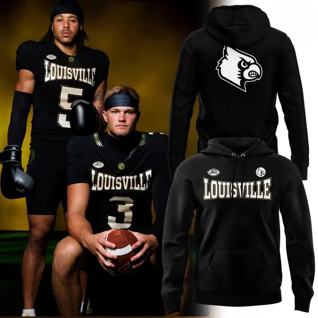 Louisville Cardinals Football All For The Ville Hoodie Cardinals Merch Gifts For Football Fan - Kdjoy