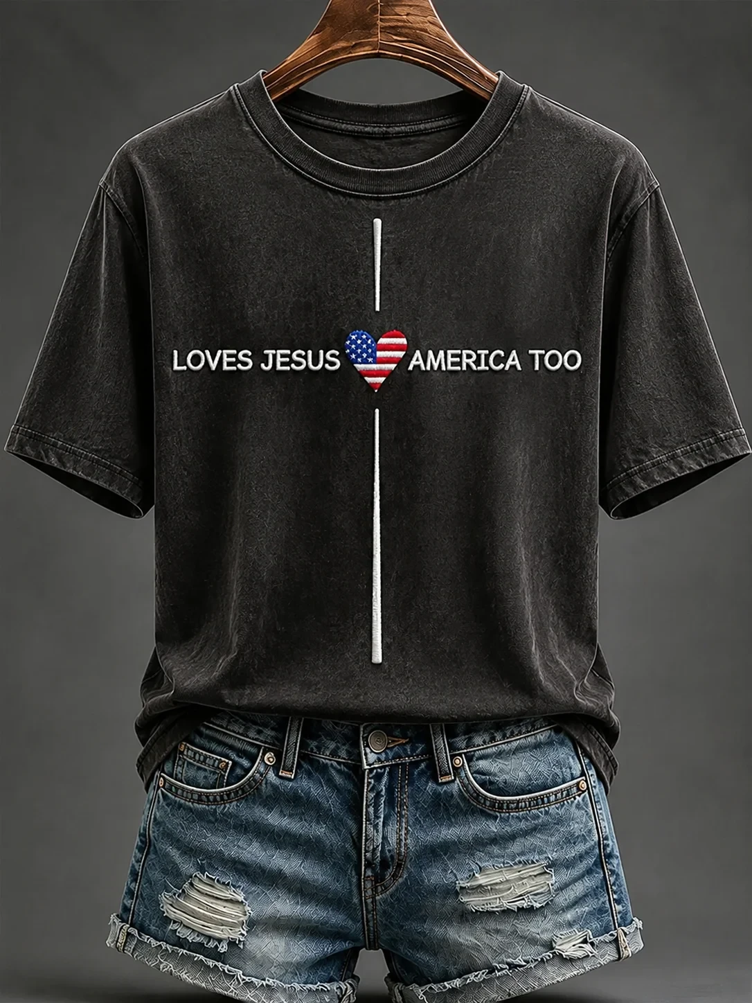 Love Jesus America Too T-Shirt USA Flag Heart Patriotic Shirt Gift For Christian - Kdjoy Love Jesus America Too T-Shirt USA Flag Heart Patriotic Shirt Gift For Christian - Kdjoy
