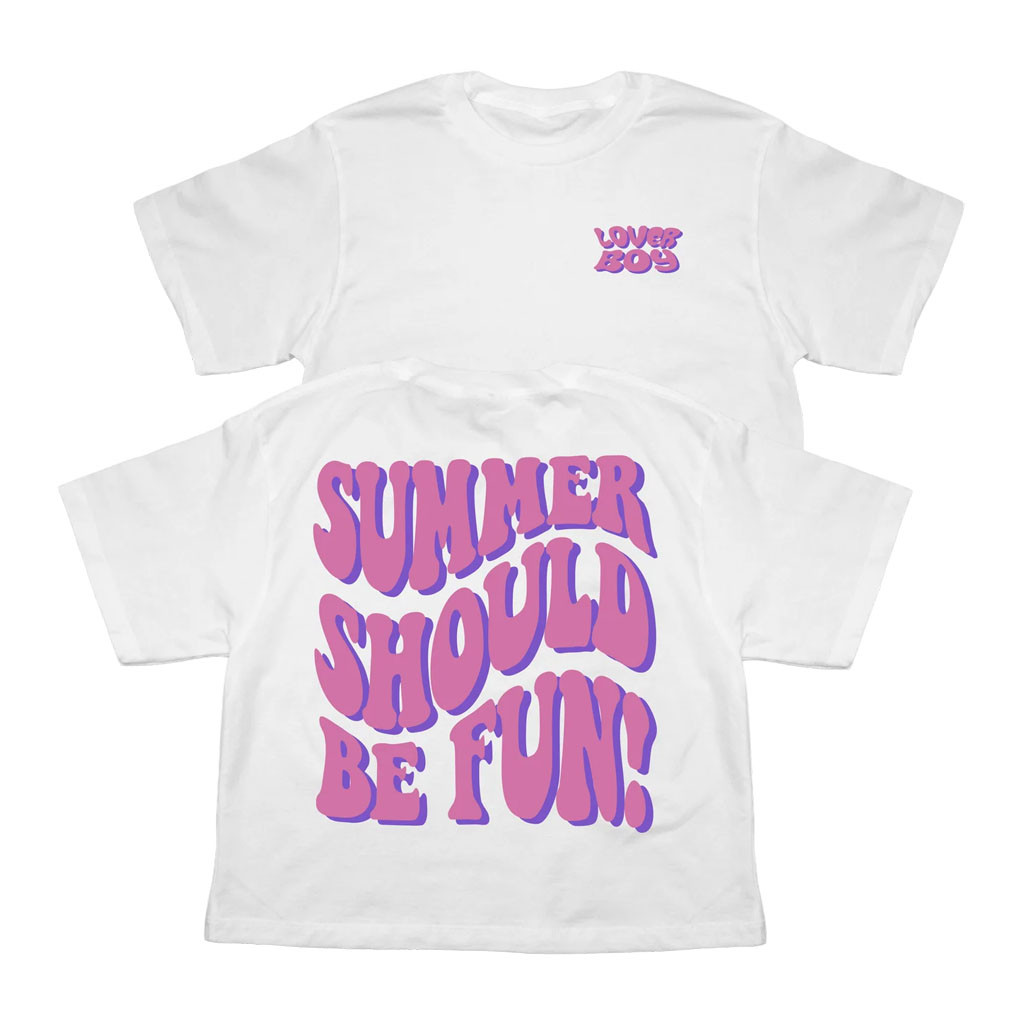 Loverboy Merch 2026 Summer Should Be Fun Crop Tee Birthday Ideas For Her - Kdjoy