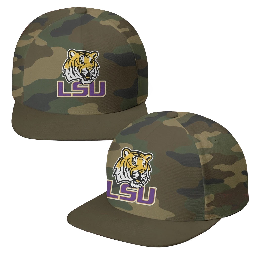 LSU Tigers Field Ops Camo Snapback Hat LSU Tigers Merch Gift Ideas For Brother - Kdjoy