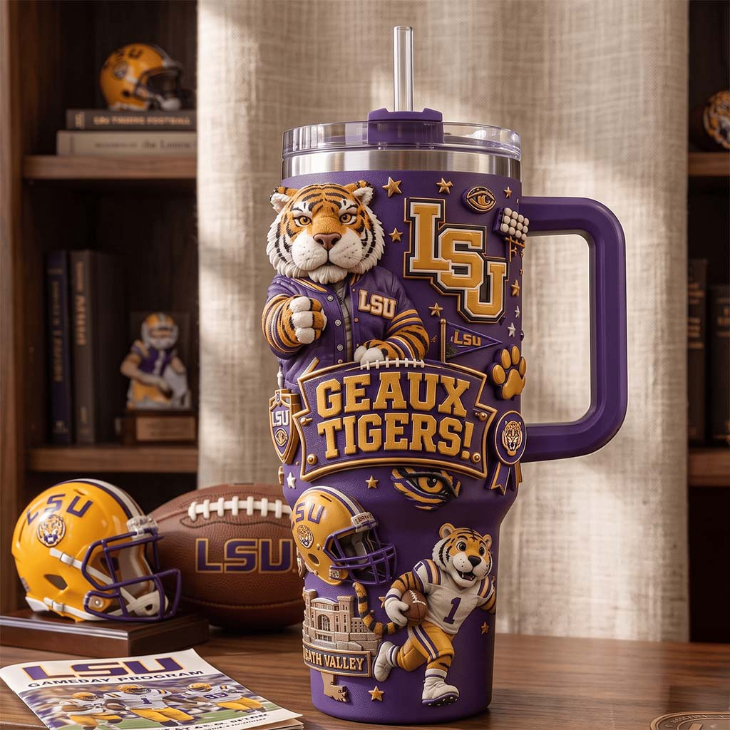 LSU Tigers Merch 2026 Geaux Tigers Tumbler Unique Gifts For Football Lovers - Kdjoy