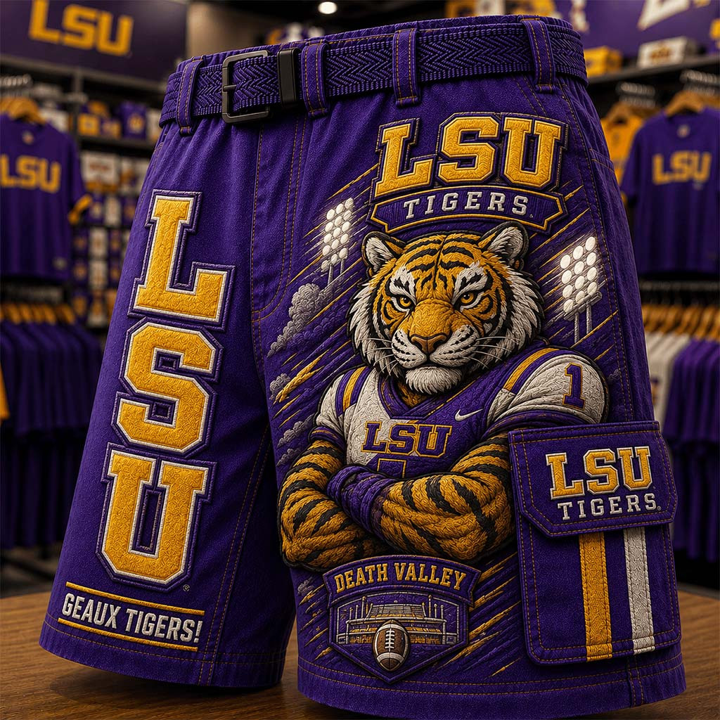 LSU Tigers Merch Geaux Tigers Shorts Best Gift For Football Lovers