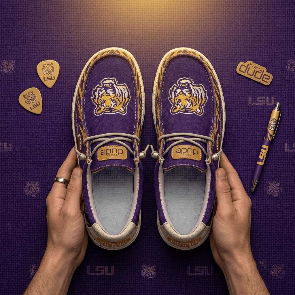 LSU Tigers Shoes Gameday Loafers LSU Tigers Merch Present For Sport Lovers - Kdjoy