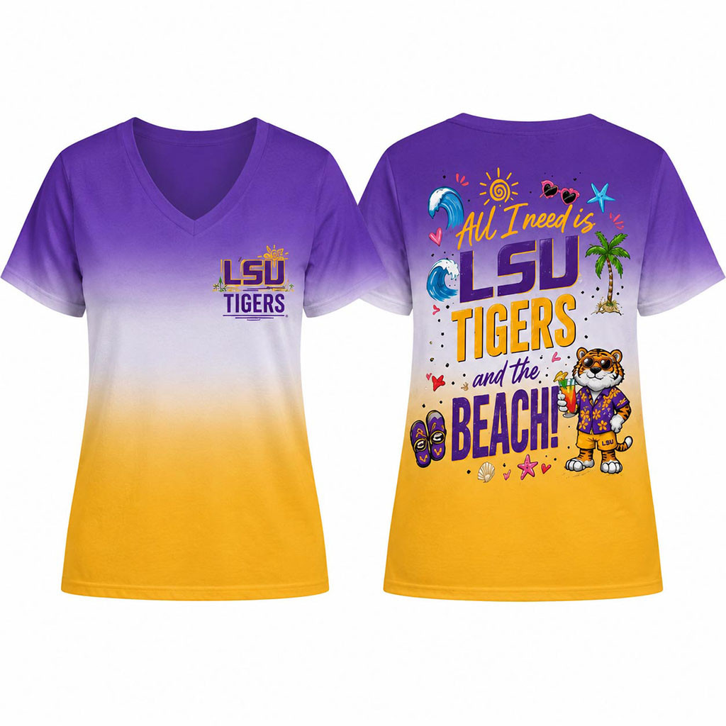 LSU Tigers Tropical Beach Vibes T-Shirt 2026 LSU Tigers Merch Gift For Game Day - Kdjoy LSU Tigers Tropical Beach Vibes T-Shirt 2026 LSU Tigers Merch Gift For Game Day - Kdjoy