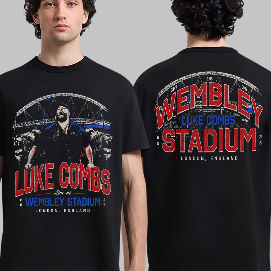 Luke Combs Live At Wembley Stadium 2026 T-Shirt Luke Combs Merch Best Gifts For Music Lovers - Kdjoy