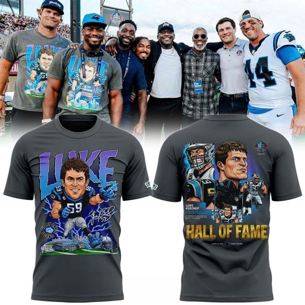 Luke Kuechly #59 Carolina Panthers Graphic T-Shirt Hall Of Fame Merch Gift For Football Fans - Kdjoy Luke Kuechly #59 Carolina Panthers Graphic T-Shirt Hall Of Fame Merch Gift For Football Fans - Kdjoy