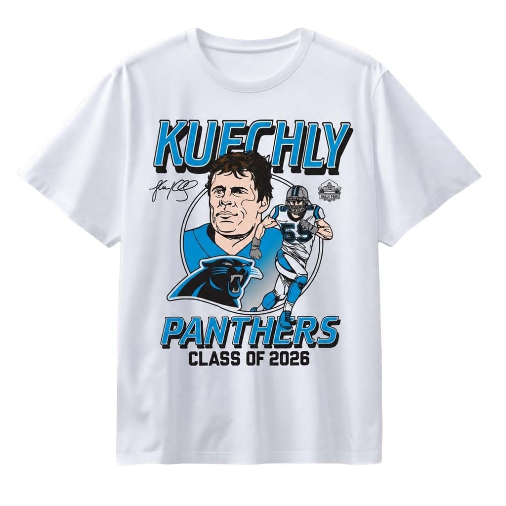 Luke Kuechly Panthers Class Of 2026 Homage T-Shirt Carolina Panthers Merch Football Fan Gear - Kdjoy Luke Kuechly Panthers Class Of 2026 Homage T-Shirt Carolina Panthers Merch Football Fan Gear - Kdjoy