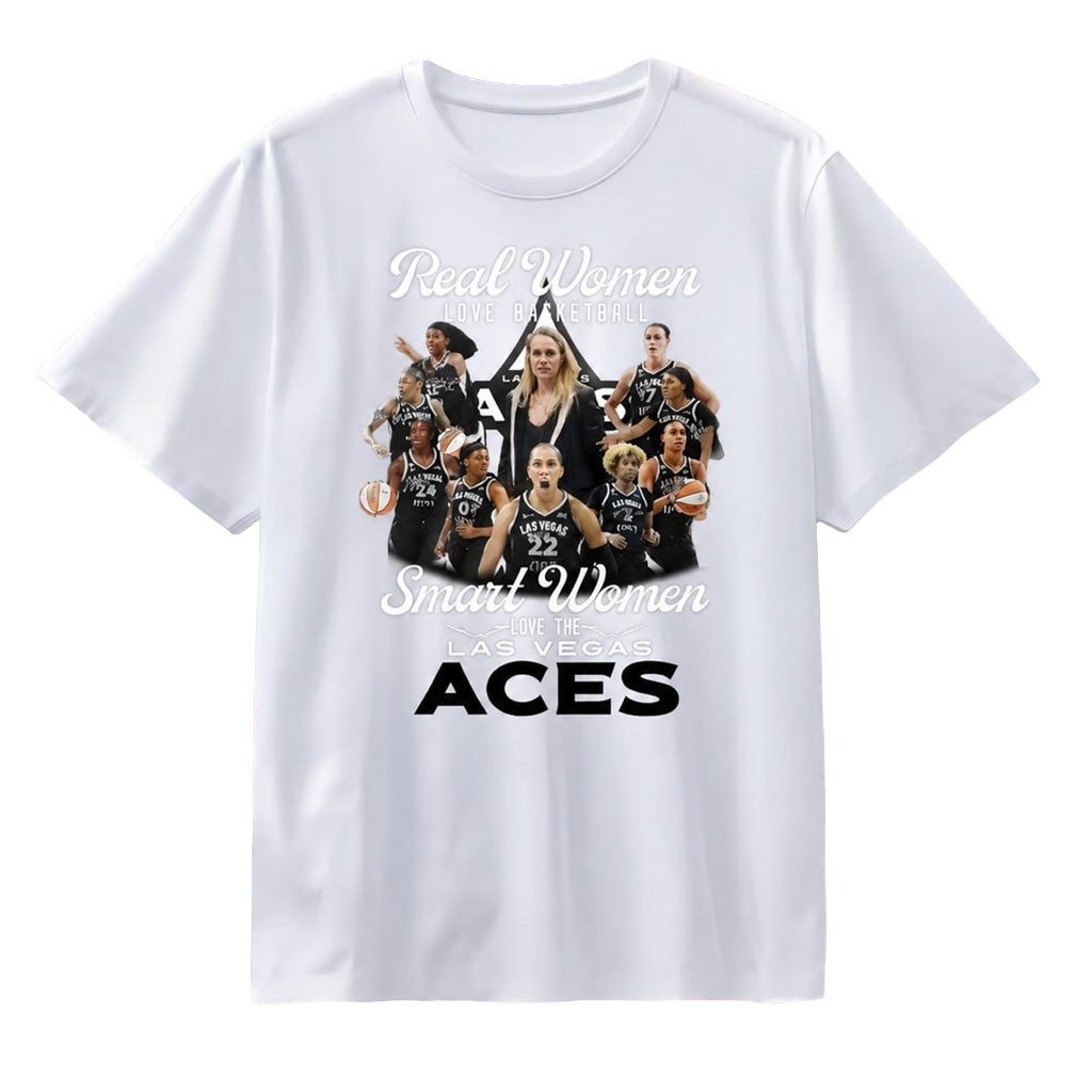 LV Aces Merch Real Women Love Basketball Smart Women Love The Las Vegas Aces 2026 Shirt White - Kdjoy LV Aces Merch Real Women Love Basketball Smart Women Love The Las Vegas Aces 2026 Shirt White - Kdjoy