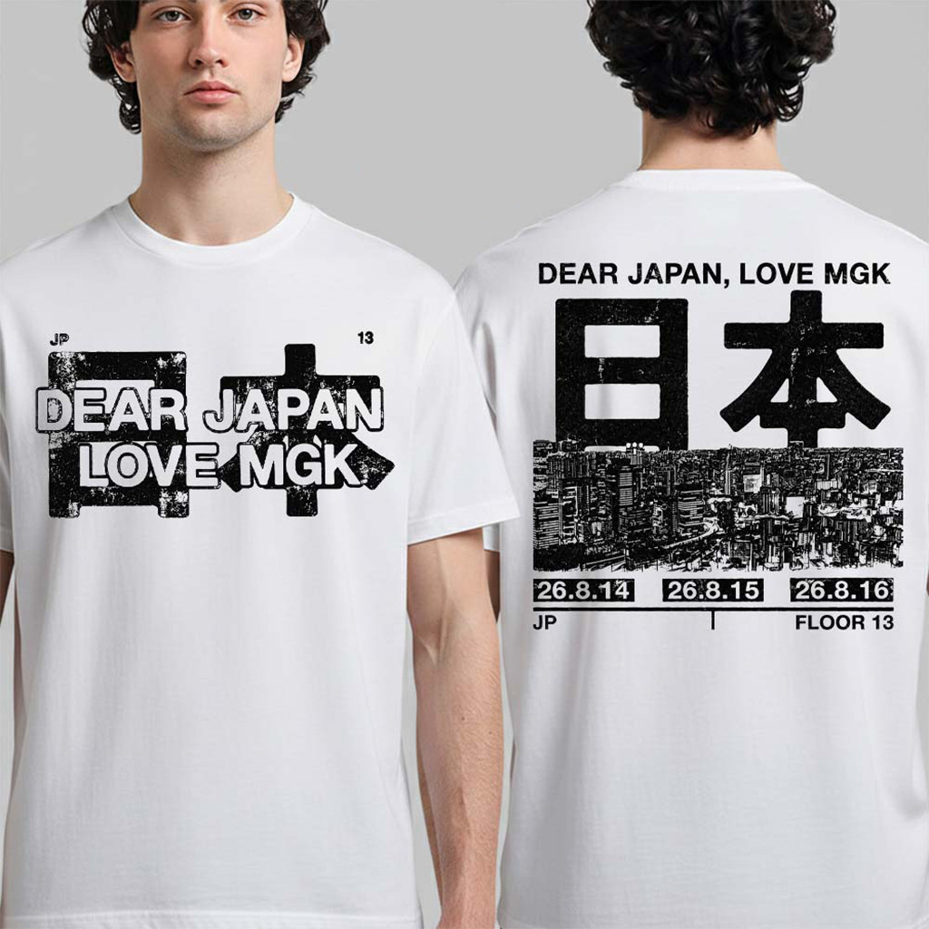 Machine Gun Kelly Merch MGK Summer Sonic 2026 Japan Shirt Dear Japan Love MGK T-Shirt - Kdjoy Machine Gun Kelly Merch MGK Summer Sonic 2026 Japan Shirt Dear Japan Love MGK T-Shirt - Kdjoy