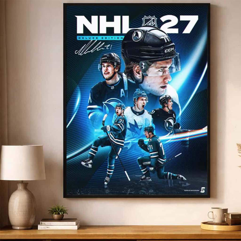 Macklin Celebrini 27 Deluxe Edition Cover Art Poster Macklin Celebrini Merch Gifts For Fans - Kdjoy Macklin Celebrini 27 Deluxe Edition Cover Art Poster Macklin Celebrini Merch Gifts For Fans - Kdjoy