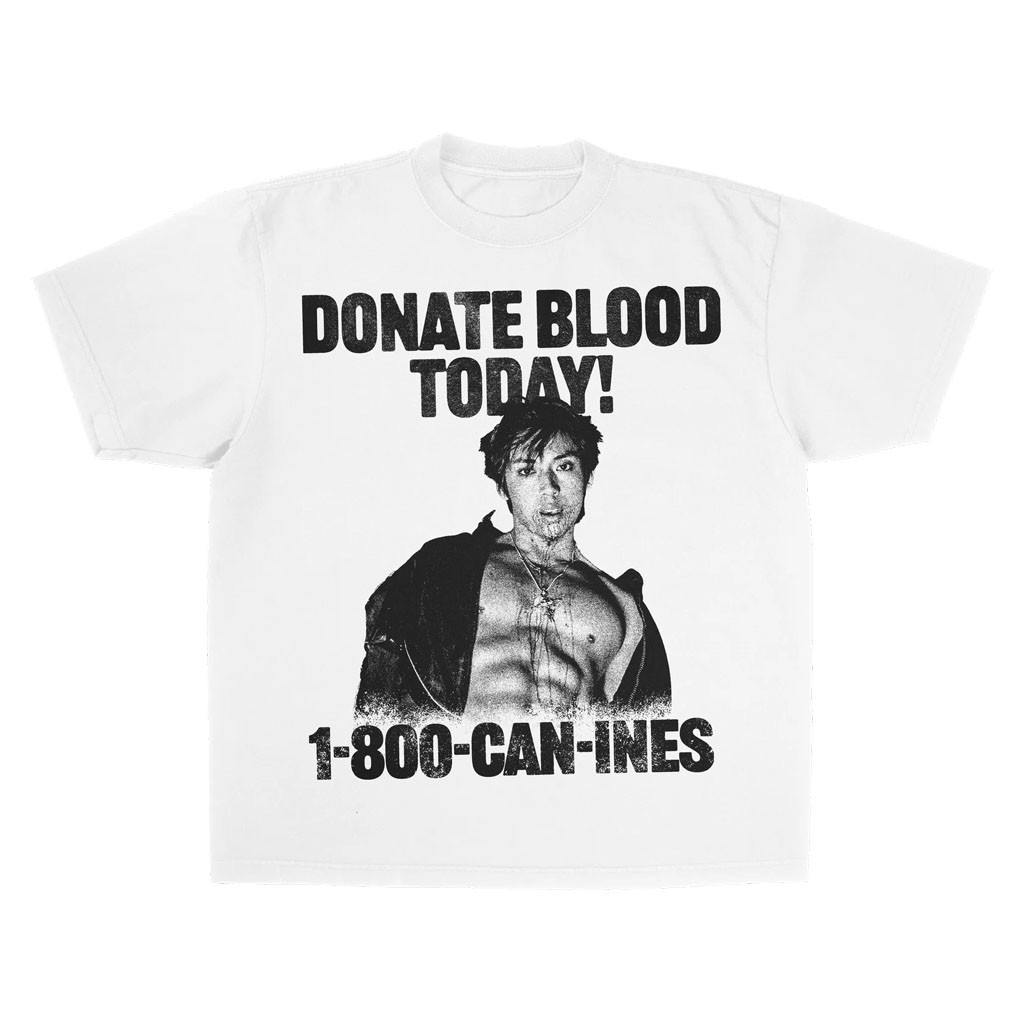 Mad Tsai Merch 2026 1-800-Can-Ines White T-Shirt Donate Blood Today Shirt Gift For Fans - Kdjoy