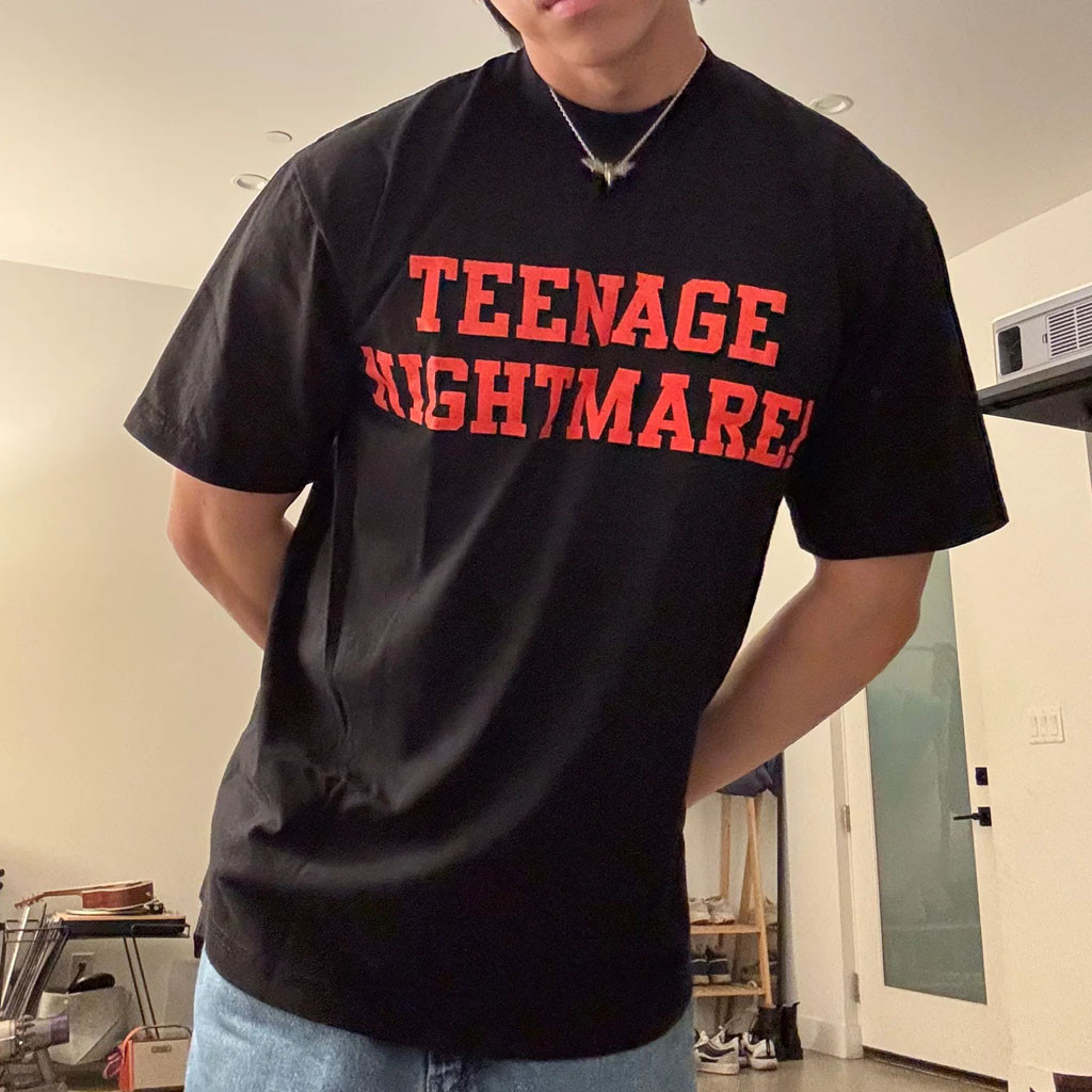 Mad Tsai Merch 2026 Teenage Nightmare Black T-Shirt Cool Gifts For Music Lovers - Kdjoy Mad Tsai Merch 2026 Teenage Nightmare Black T-Shirt Cool Gifts For Music Lovers - Kdjoy