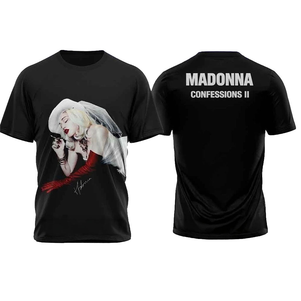 Madonna Confessions II Tour 2026 T-Shirt Madonna Merch Present For Music Lovers - Kdjoy Madonna Confessions II Tour 2026 T-Shirt Madonna Merch Present For Music Lovers - Kdjoy