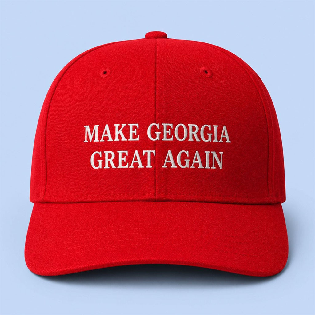 Make Georgia Great Again Hat Red Embroidered MAGA Merch Gifts For Dad