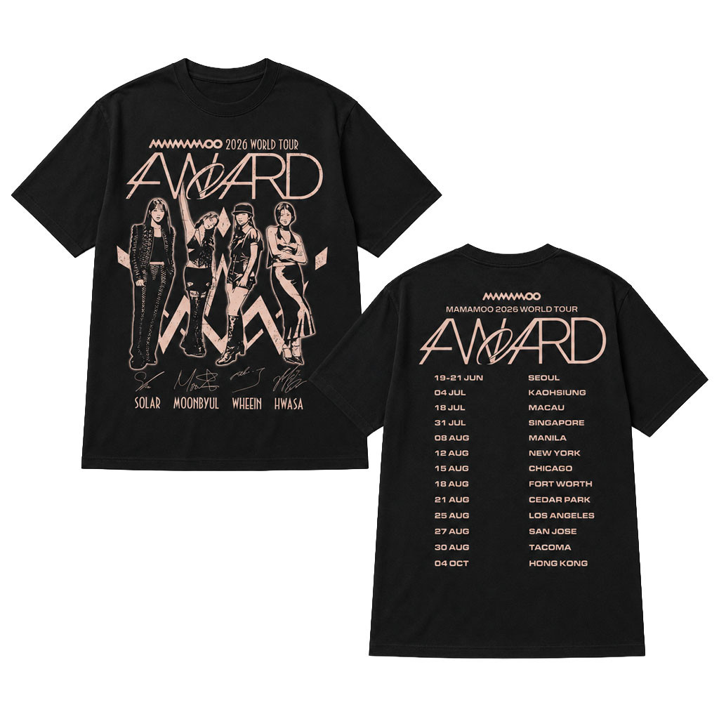 Mamamoo Merch 2026 Mamamoo 4WARD 2026 World Tour T-Shirt Signed Concert Outfit Kpop Fan Apparel - Kdjoy Mamamoo Merch 2026 Mamamoo 4WARD 2026 World Tour T-Shirt Signed Concert Outfit Kpop Fan Apparel - Kdjoy