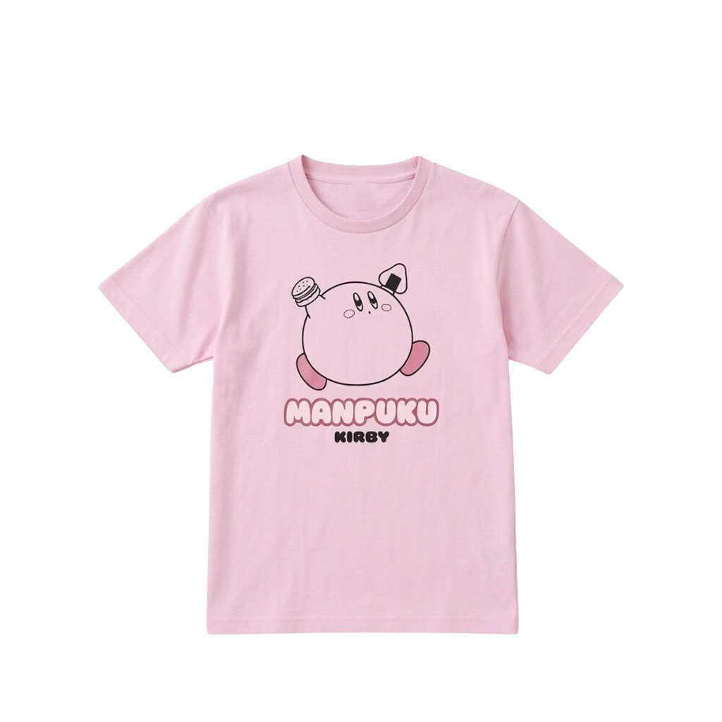 Manpuku Kirby Cute Graphic T-Shirt Kirby Merch Kawaii Gift For Anime Lovers - Kdjoy