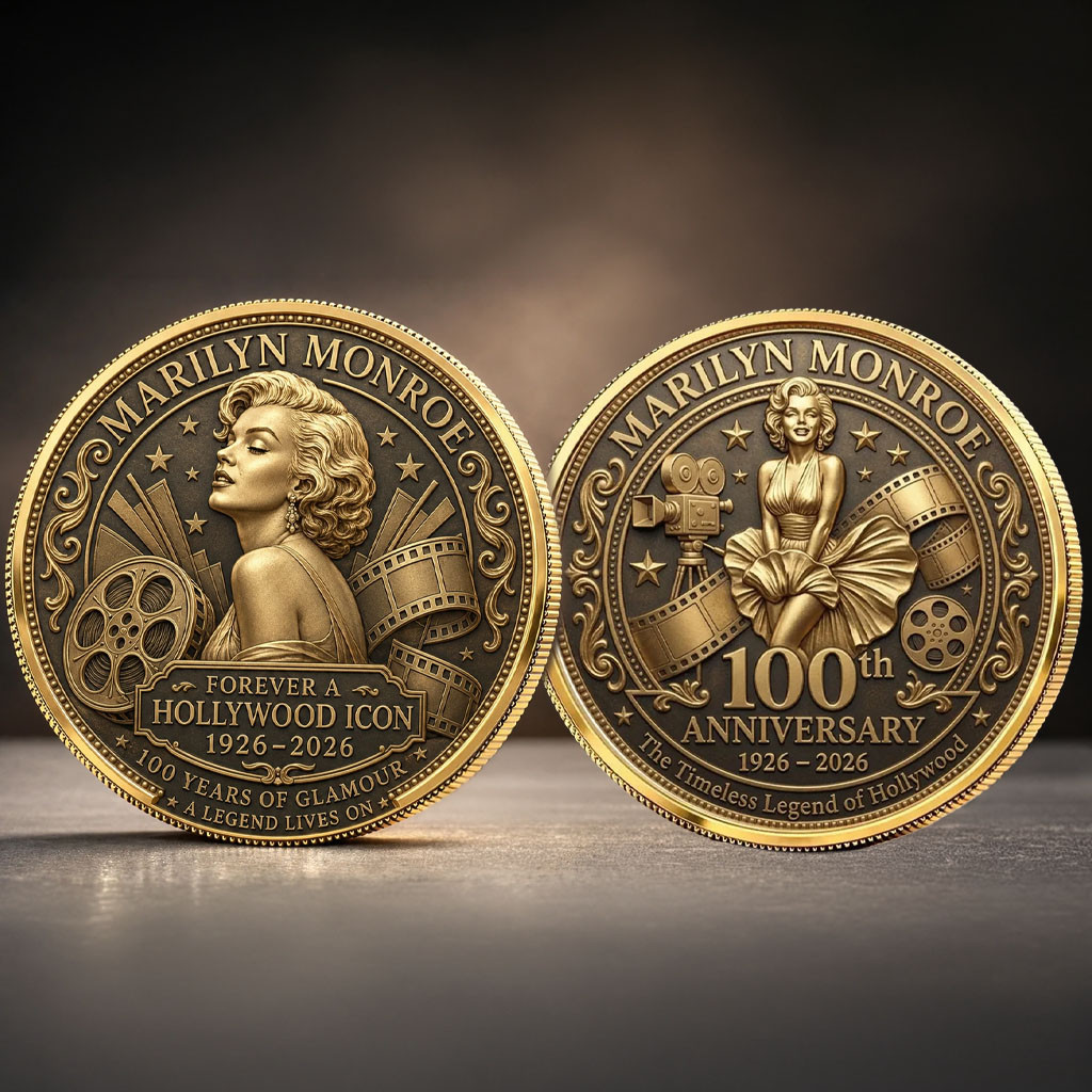 Marilyn Monroe 100th Anniversary Hollywood Icon Commemorative Coin Marilyn Monroe Merch Gifts - Kdjoy Marilyn Monroe 100th Anniversary Hollywood Icon Commemorative Coin Marilyn Monroe Merch Gifts - Kdjoy