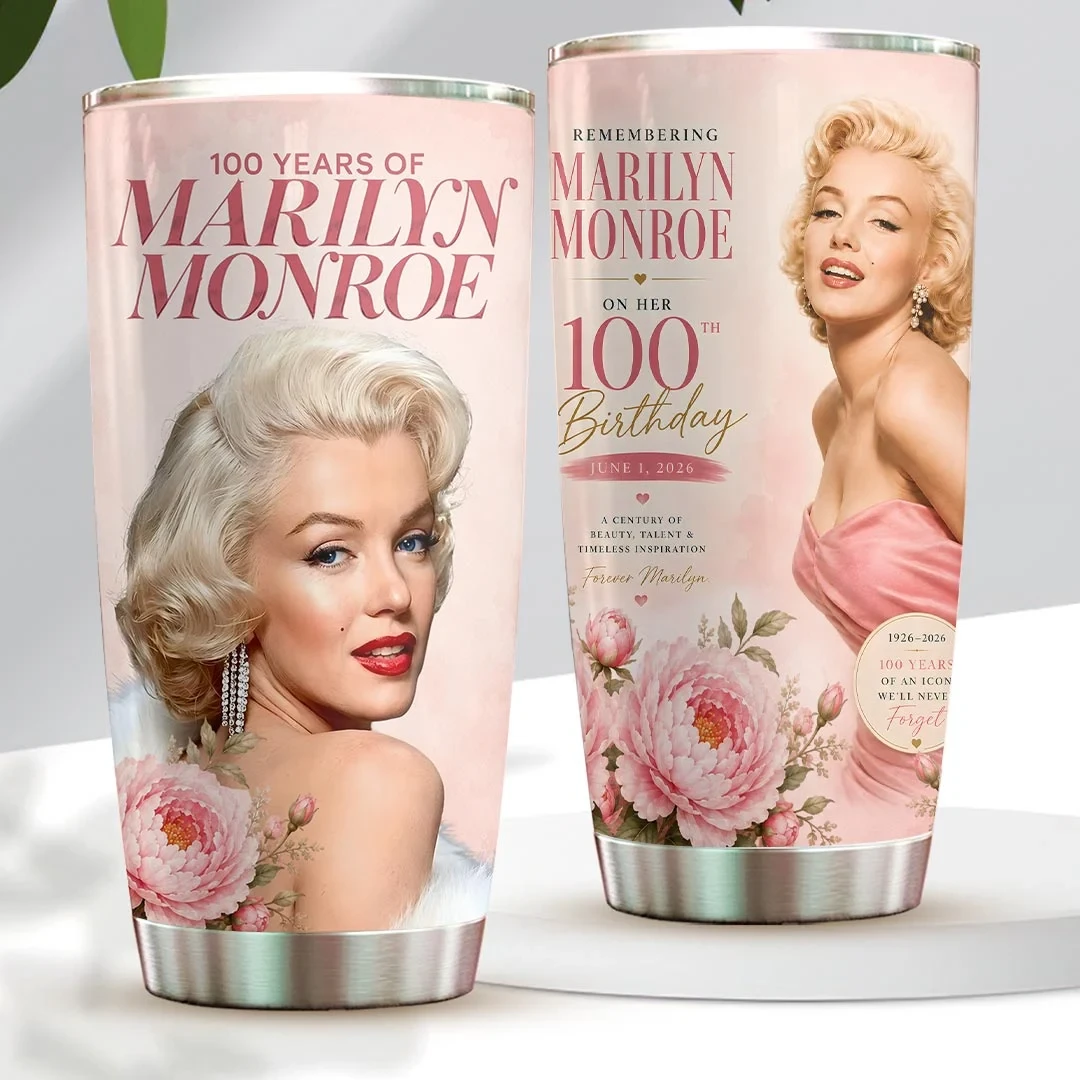 Marilyn Monroe 100th Anniversary Tumbler 2026 Marilyn Monroe Merch Present For Fans - Kdjoy