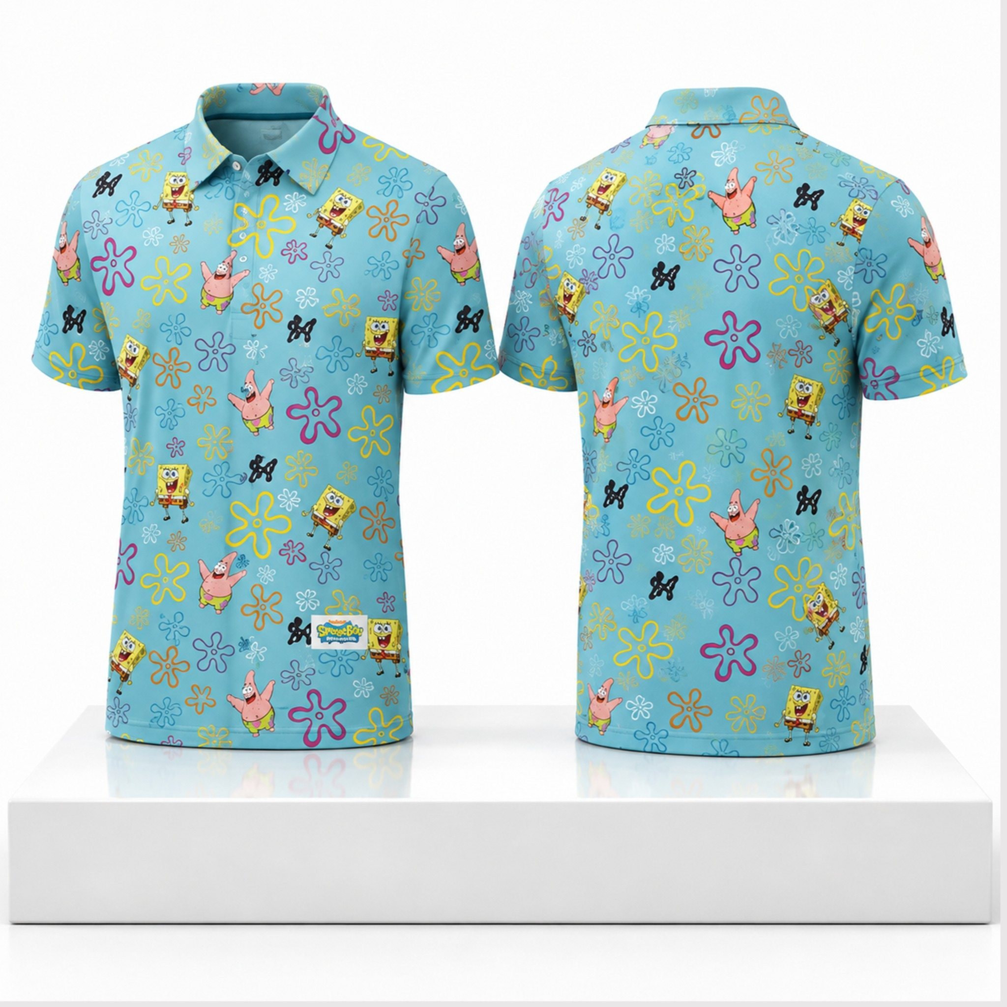 Marlins SpongeBob SquarePants Polo Shirt 2026 Marlins Merch Gifts For Brothers - Kdjoy