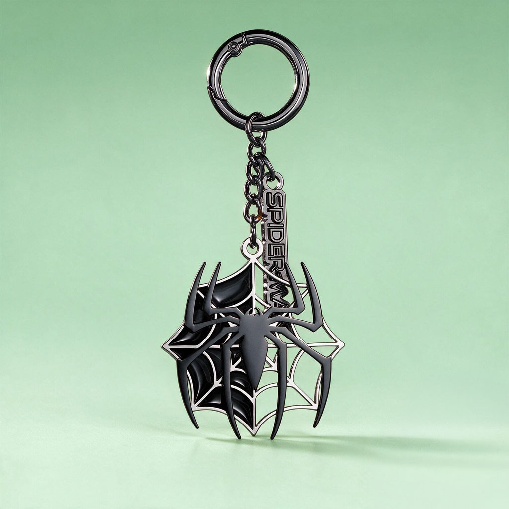 Marvel Spider Man Black Web Keychain Spider Man Merch Movie Lover Gift For Brothers - Kdjoy Marvel Spider Man Black Web Keychain Spider Man Merch Movie Lover Gift For Brothers - Kdjoy