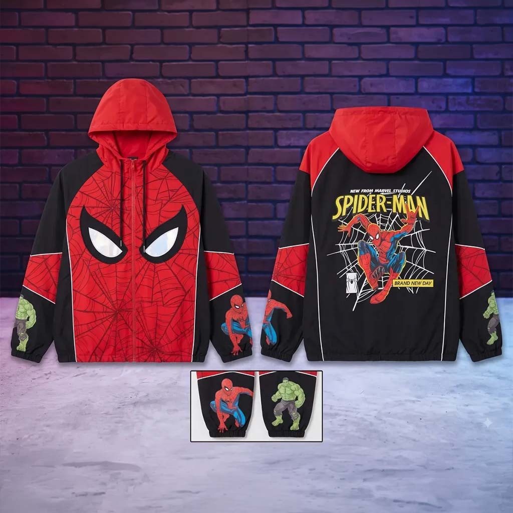 Marvel Spider-Man Brand New Day 2026 Graphic Zip Hoodie With Hulk Spider-Man Merch Son Gifts - Kdjoy