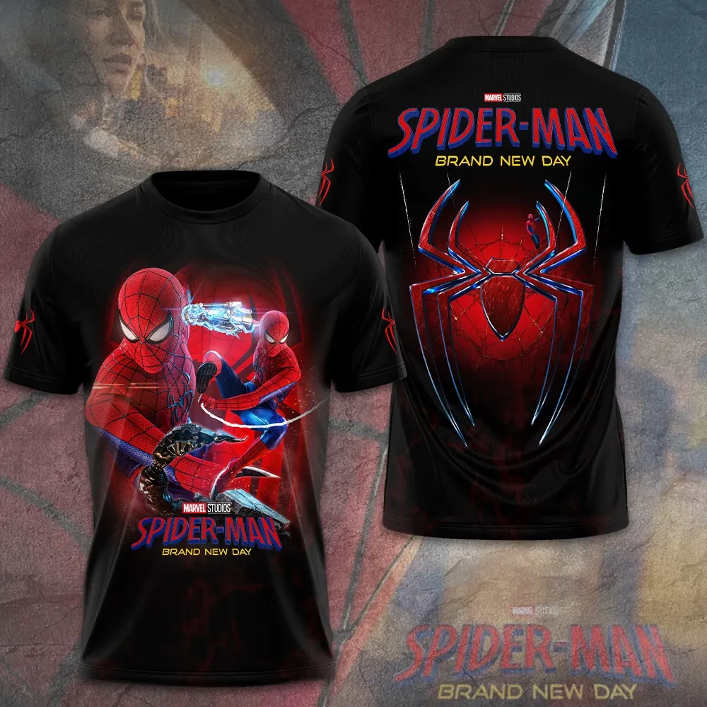 Marvel Spider-Man Brand New Day Shirt Superhero Graphic Tee Spider-Man Merch Fans Gifts - Kdjoy