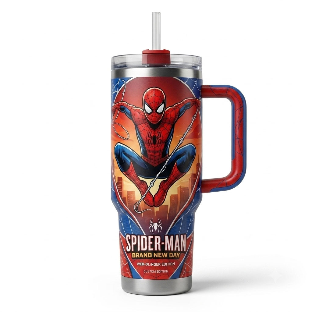 Marvel Spider-Man Brand New Day Web-Slinger Tumbler Spider-Man Merch Birthday Gift For Son - Kdjoy Marvel Spider-Man Brand New Day Web-Slinger Tumbler Spider-Man Merch Birthday Gift For Son - Kdjoy