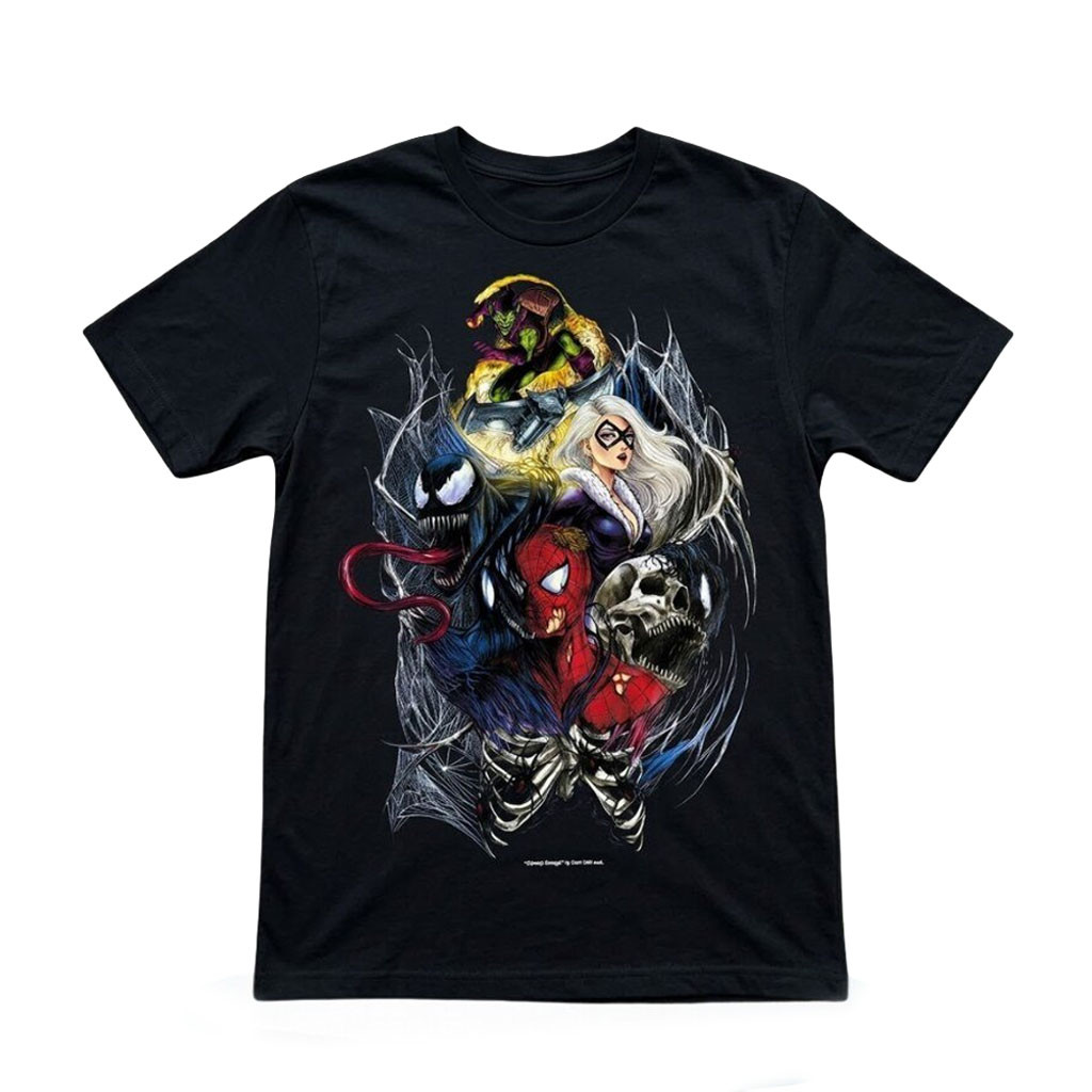 Marvel Spider Man Venom Green Goblin Black Cat Graphic T-Shirt Spider Man Merch Him Gifts - Kdjoy Marvel Spider Man Venom Green Goblin Black Cat Graphic T-Shirt Spider Man Merch Him Gifts - Kdjoy