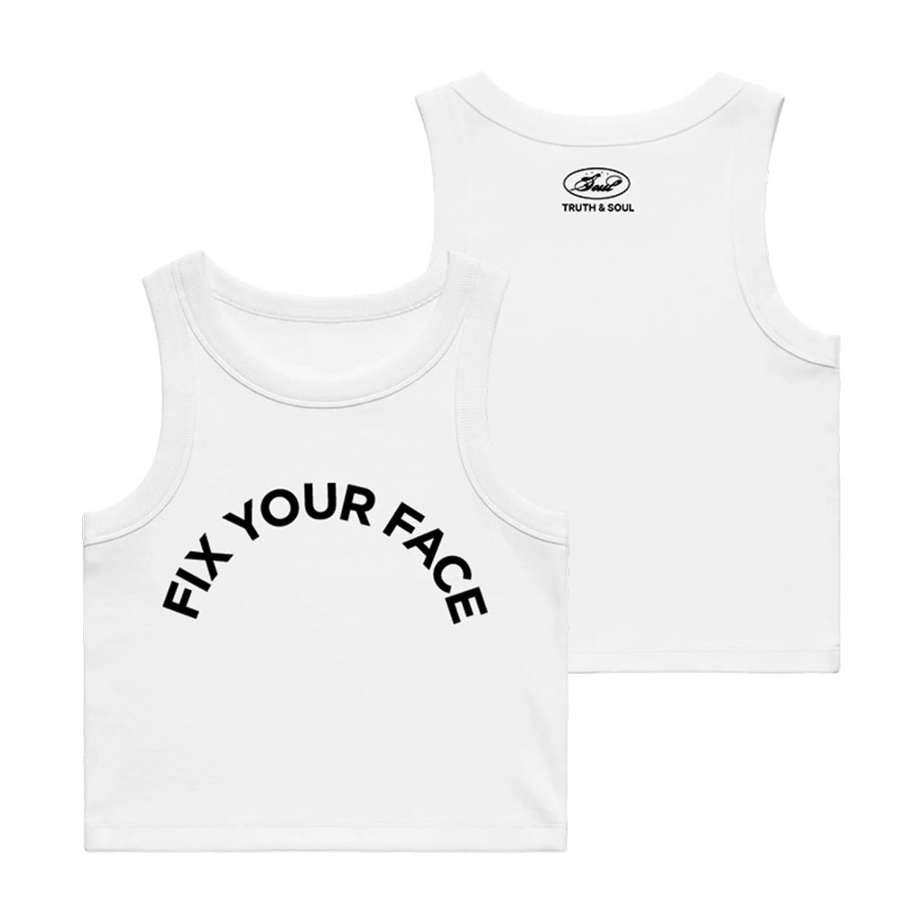 Masego Merch 2026 Fix Your Face Tank Top White Truth And Soul Tank Gift For Music Fans - Kdjoy