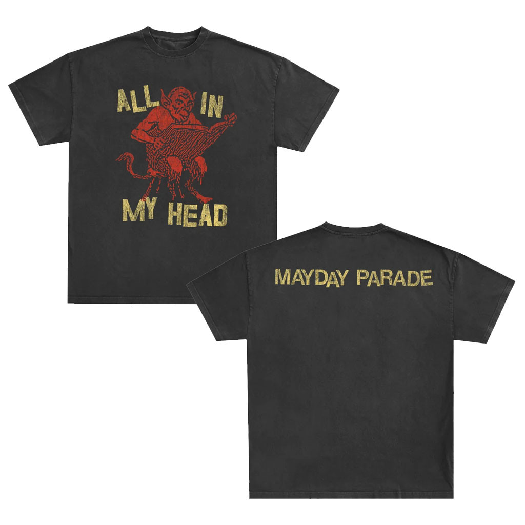 Mayday Parade Merch 2026 All In My Head T-Shirt Gift Ideas For Rock Lovers - Kdjoy Mayday Parade Merch 2026 All In My Head T-Shirt Gift Ideas For Rock Lovers - Kdjoy