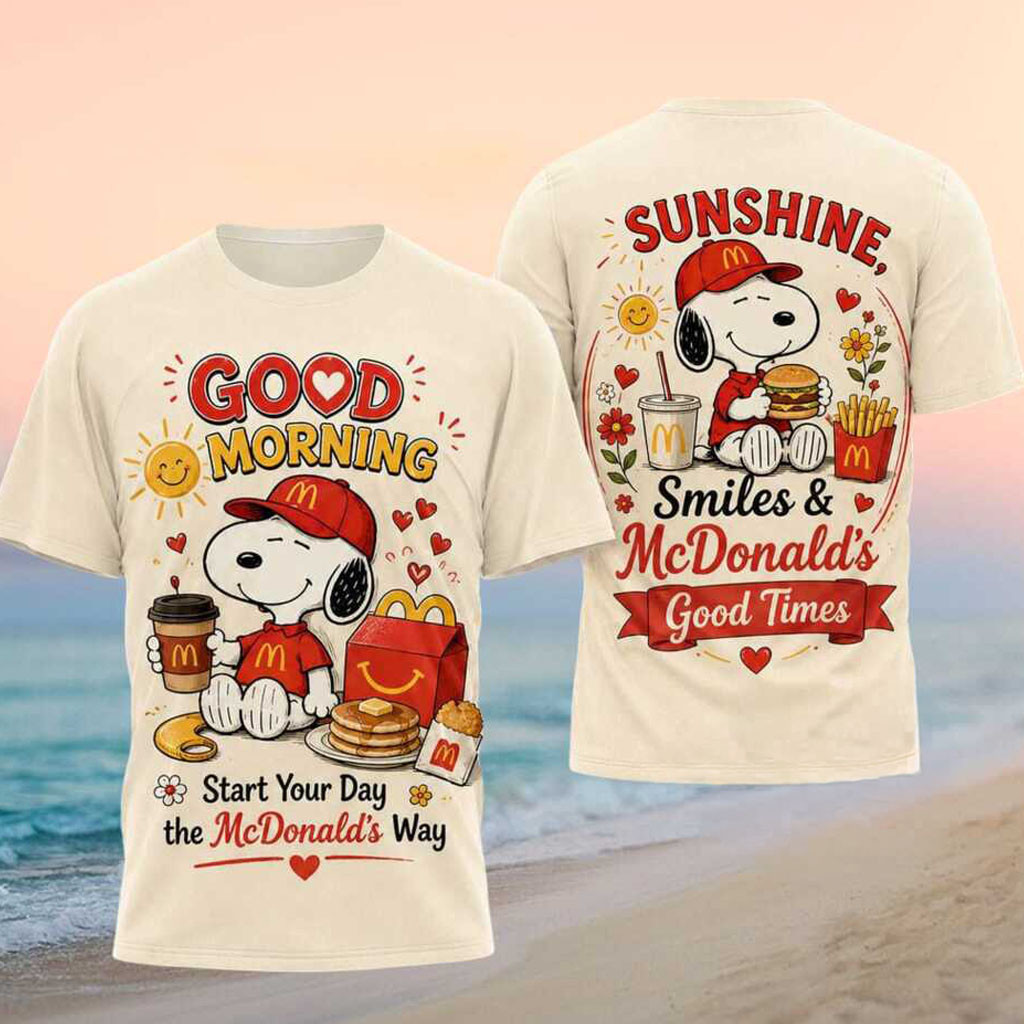 McDonald's Snoopy Good Morning Sunshine Pancakes Shirt McDonald's Merch Fast Food Fan Gifts - Kdjoy McDonald's Snoopy Good Morning Sunshine Pancakes Shirt McDonald's Merch Fast Food Fan Gifts - Kdjoy