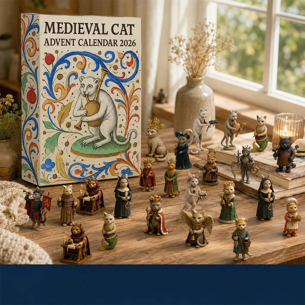 Medieval Cat Advent Calendar Countdown Surprise Box Gift Ideas For Friends - Kdjoy