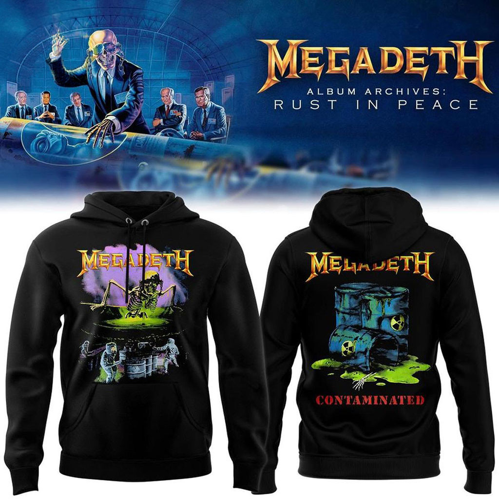 Megadeth Album Rust in Peace 2026 Contaminated Vintage Hoodie Megadeth Merch Music Fan Gifts - Kdjoy