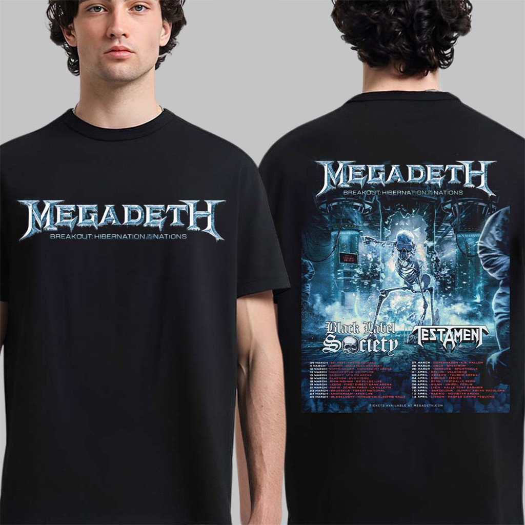 Megadeth Breakout Hibernation Of The Nations 2027 Spring Tour T-Shirt Megadeth Merch Ideas Gift - Kdjoy
