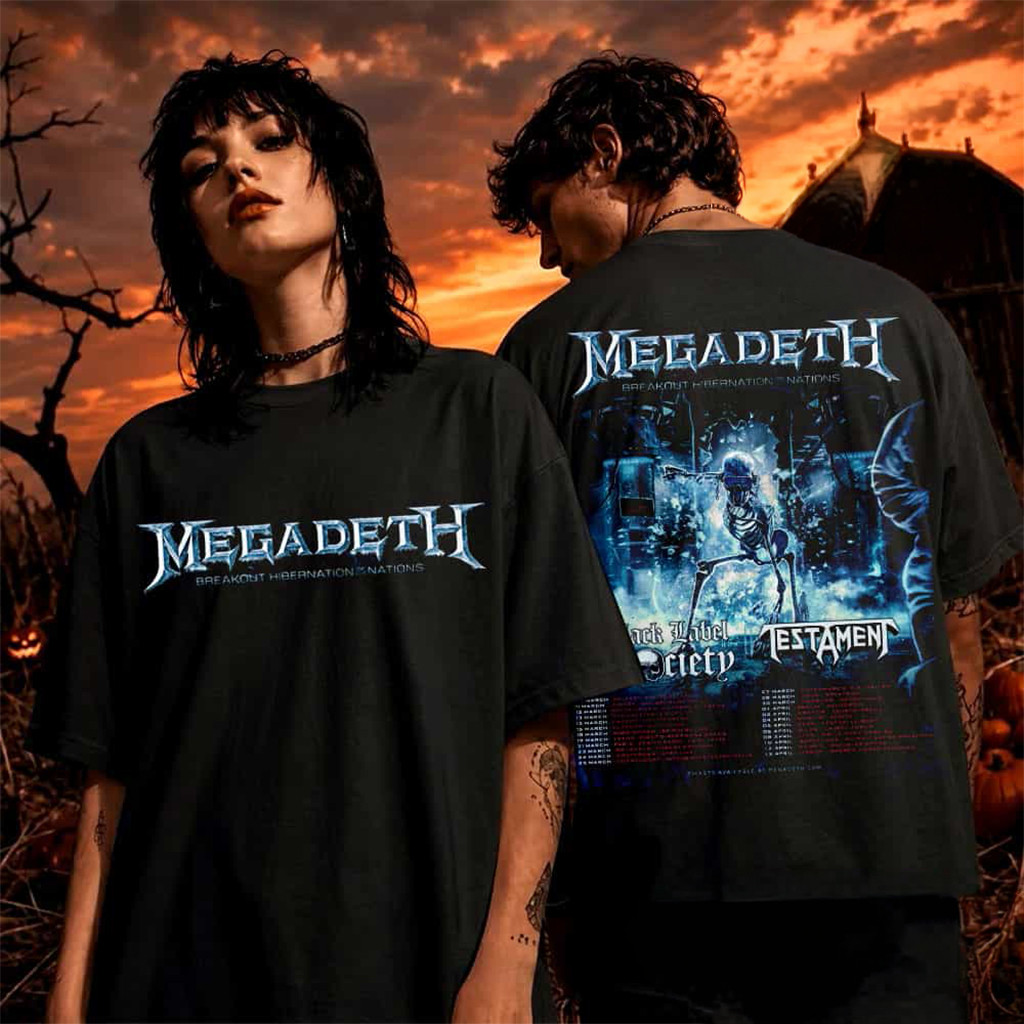 Megadeth Breakout Hibernation Of The Nations Tour 2027 T-Shirt Megadeth Merch Gifts For Fans - Kdjoy