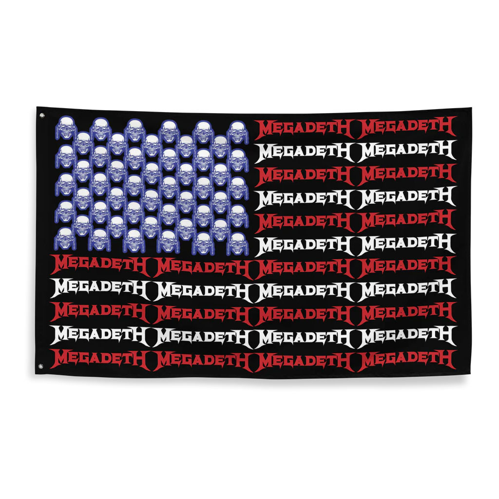 Megadeth Merch 2026 Vic Flag Indoor Outdoor Decor Ideas Gift For Heavy Metal Band Fans - Kdjoy