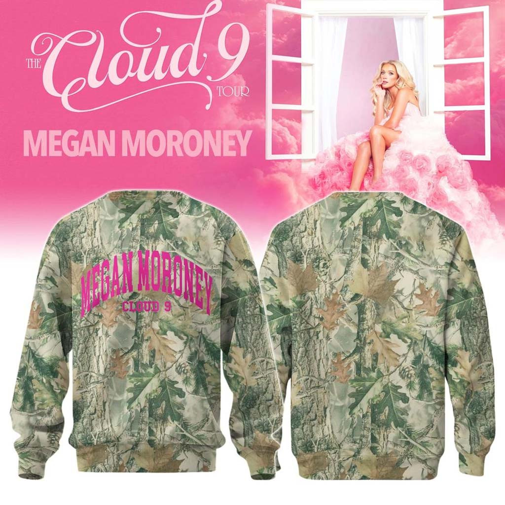 Megan Moroney The Cloud 9 Tour 2026 Camo Sweatshirt Megan Moroney Merch Music Fan Gear
