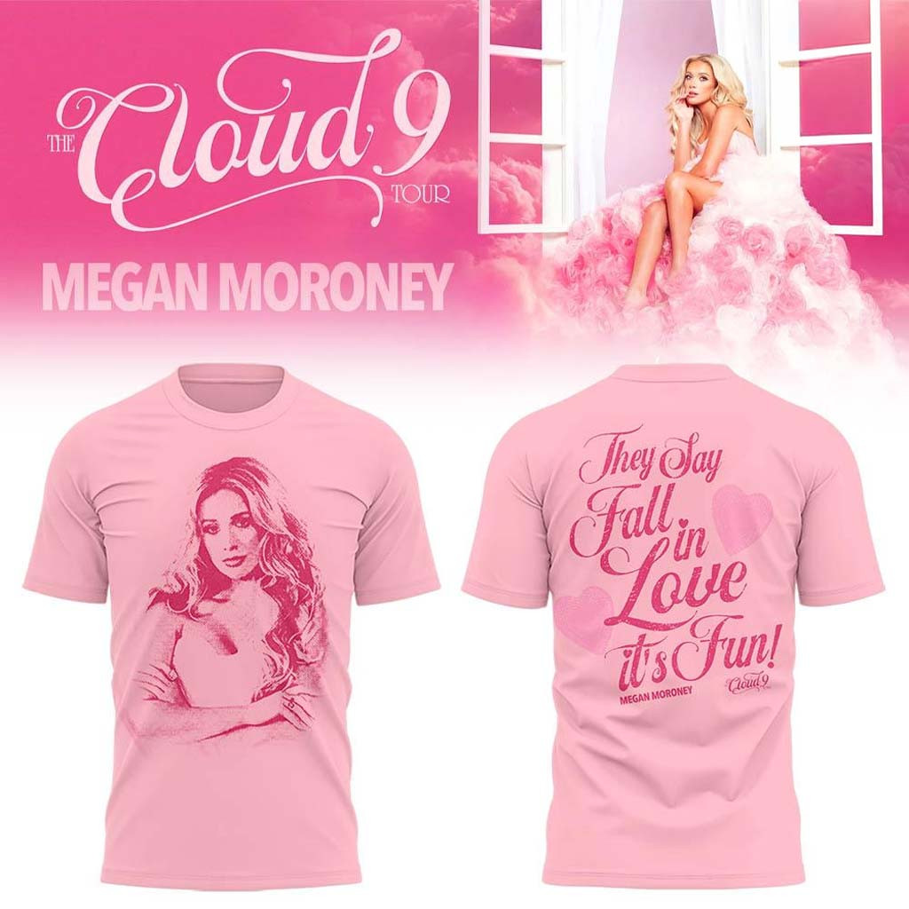 Megan Moroney The Cloud 9 Tour 2026 Pink Graphic T-Shirt Megan Moroney Merch Gifts For Besties Megan Moroney The Cloud 9 Tour 2026 Pink Graphic T-Shirt Megan Moroney Merch Gifts For Besties