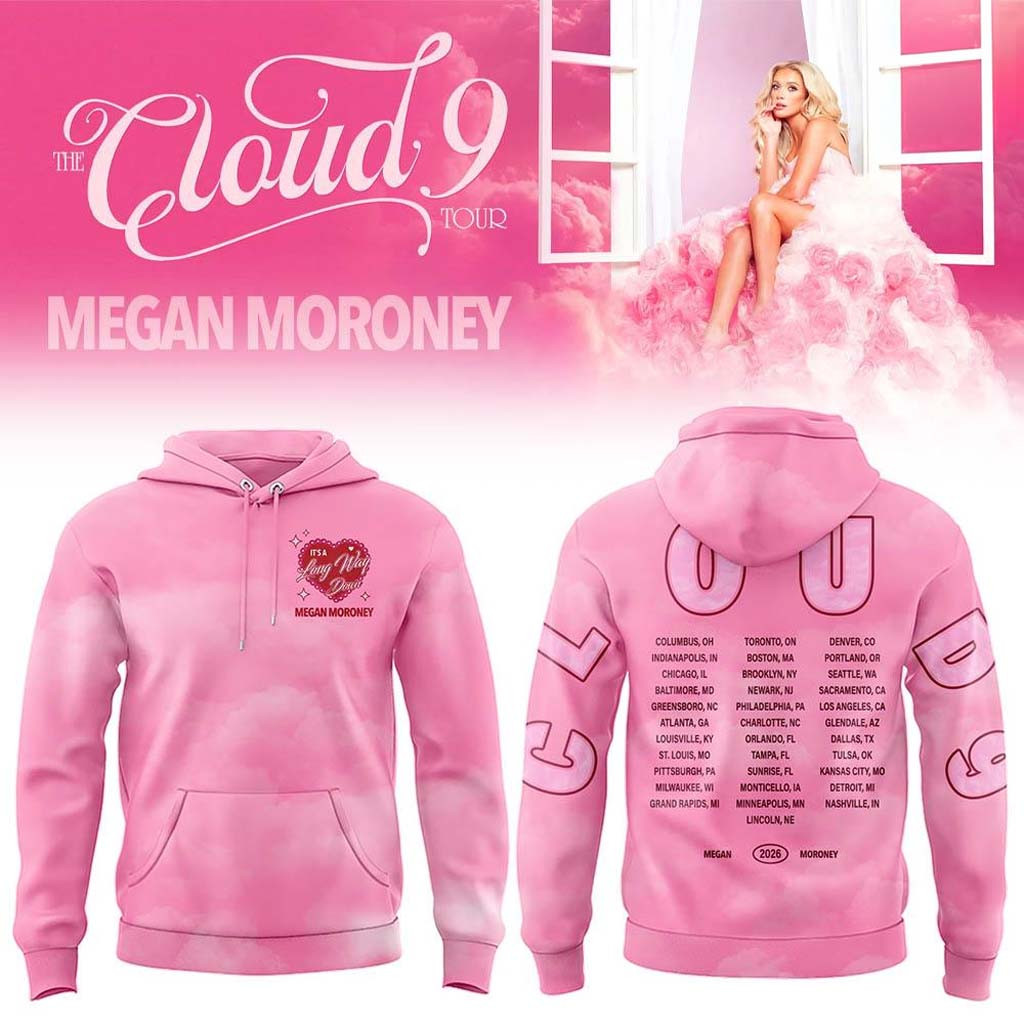 Megan Moroney The Cloud 9 Tour 2026 Pink Hoodie Megan Moroney Merch Girlfriend Gifts Megan Moroney The Cloud 9 Tour 2026 Pink Hoodie Megan Moroney Merch Girlfriend Gifts
