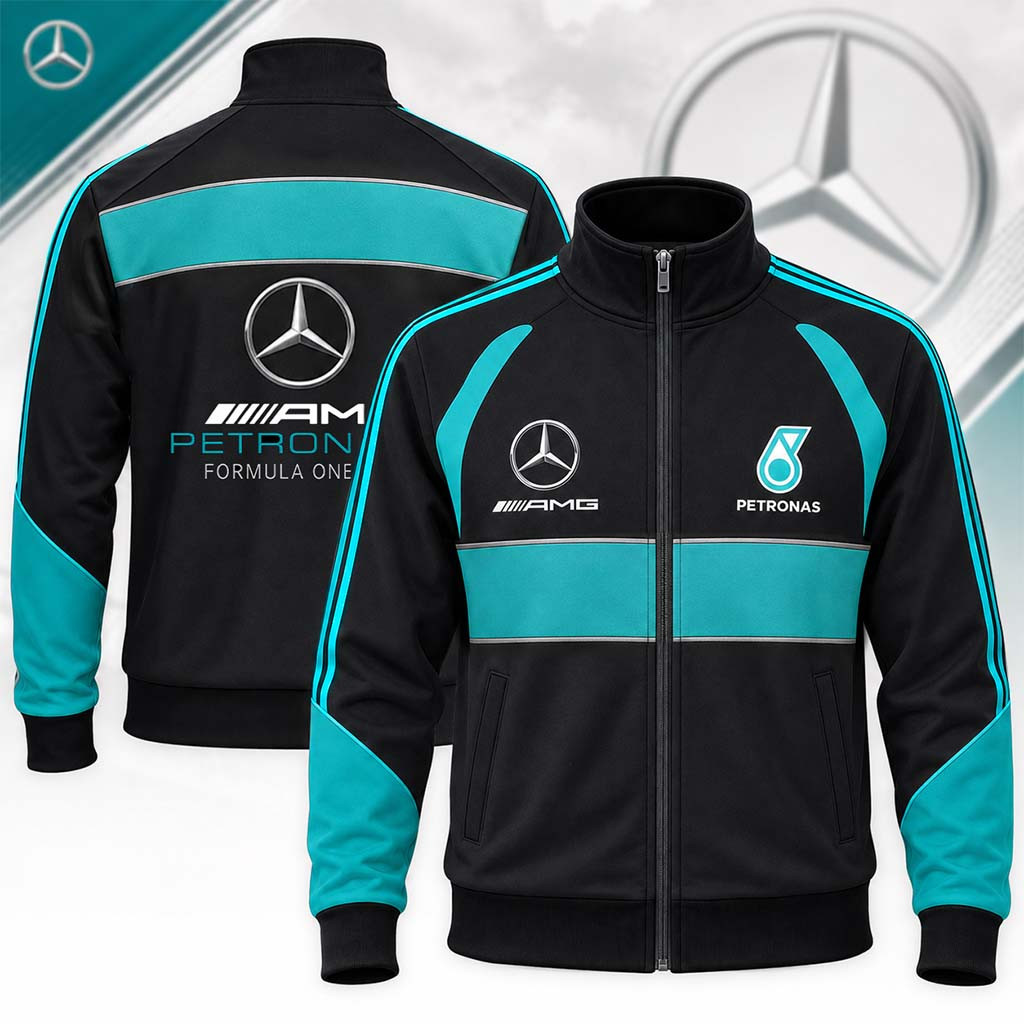 Merc AMG Petronas 2026 Stand Collar Jacket Birthday Gift For Husband