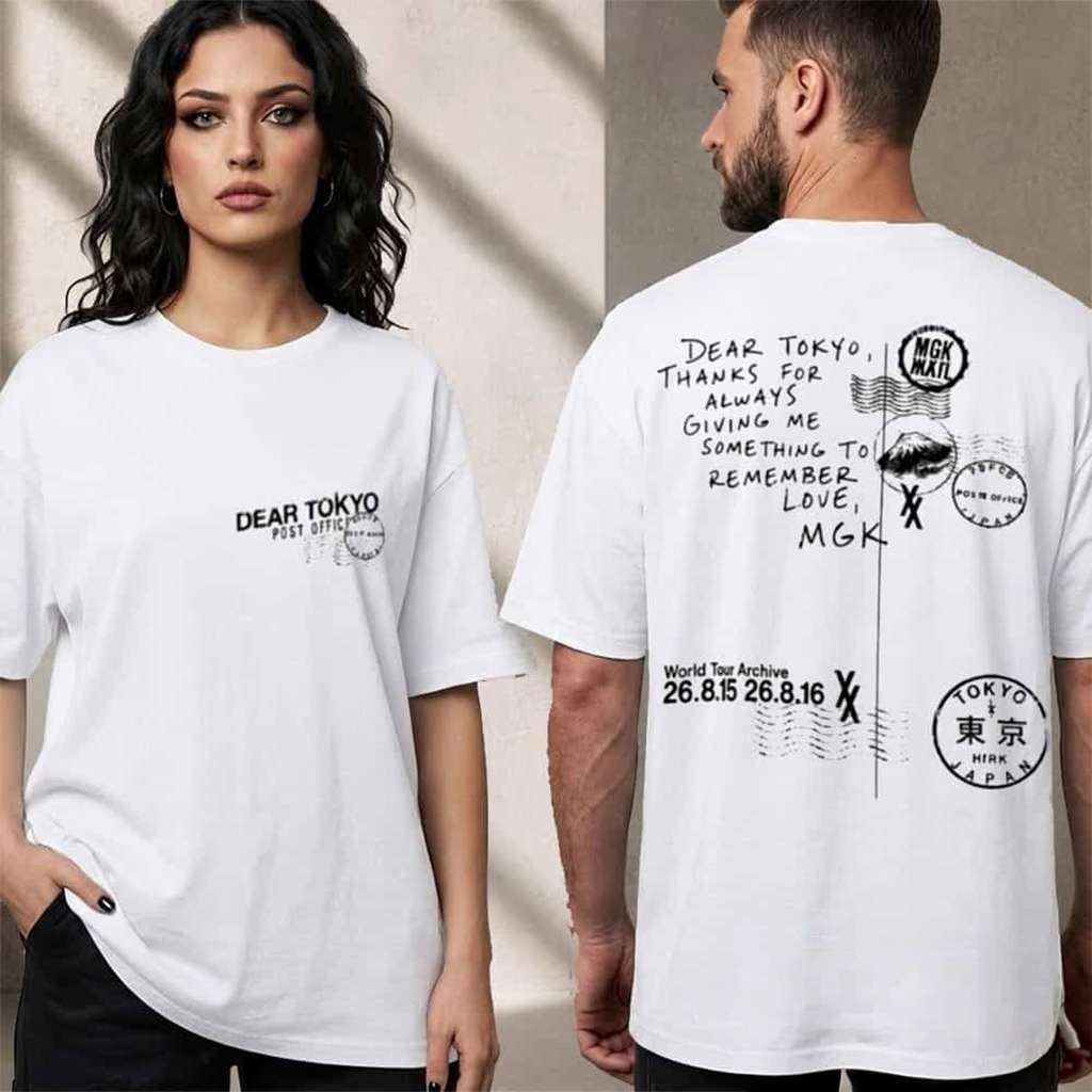 MGK Machine Gun Kelly Dear Tokyo Tee 2026 World Tour Archive August 15 16 2026 Unisex T Shirt Two Sided - Kdjoy
