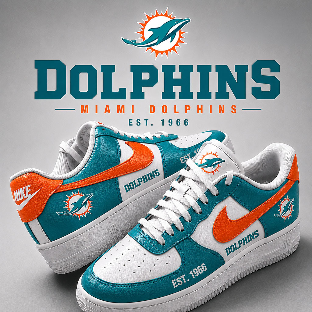 Miami Dolphins 2026 Shoes Game Day Sneakers Miami Dolphins Merch Gift For Football Lovers - Kdjoy Miami Dolphins 2026 Shoes Game Day Sneakers Miami Dolphins Merch Gift For Football Lovers - Kdjoy