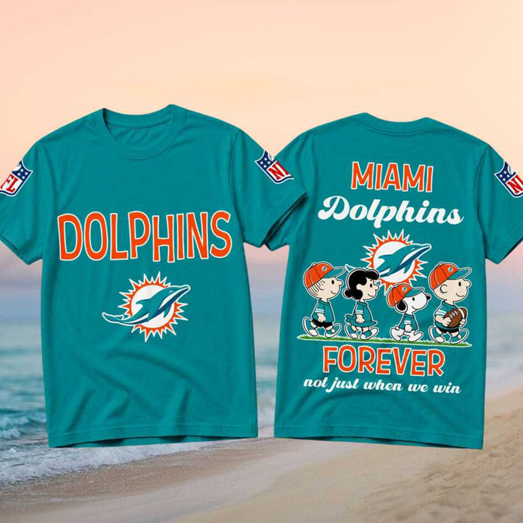 Miami Dolphins Peanuts Characters Forever Football Shirt Miami Dolphins Merch Best Man Gifts - Kdjoy Miami Dolphins Peanuts Characters Forever Football Shirt Miami Dolphins Merch Best Man Gifts - Kdjoy