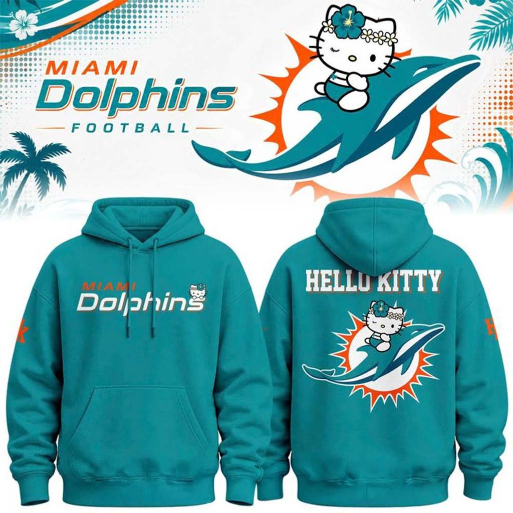 Miami Dolphins X Hello Kitty 2026 Hoodie Miami Dolphins Merch Gift For Football Lovers - Kdjoy