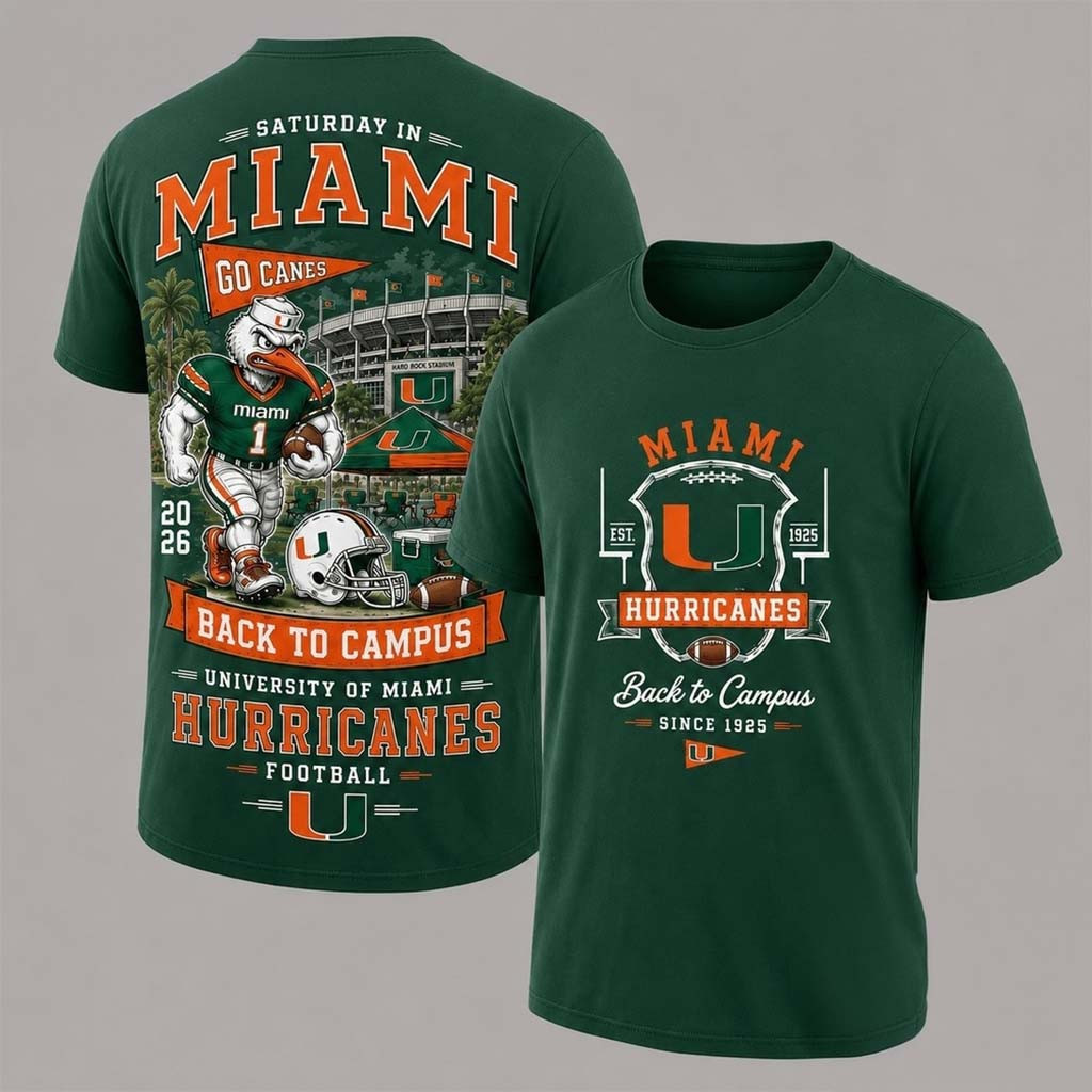 Miami Hurricanes 2026 Back To Campus T-Shirt Miami Hurricanes Merch Gift For Football Lovers - Kdjoy