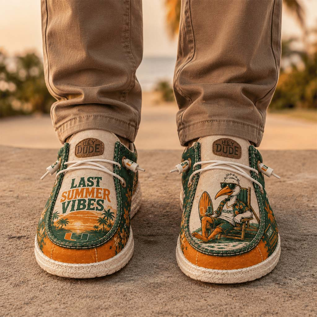 Miami Hurricanes Last Summer Vibes 2026 Shoes Miami Hurricanes Merch Gift For Brothers - Kdjoy