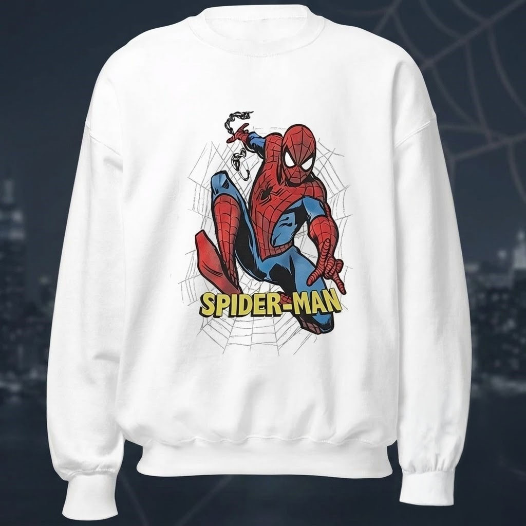 Michael B Jordan Spider-Man Brand New Day Sweatshirt White Spider-Man Merch 2026 Gift For Fans - Kdjoy Michael B Jordan Spider-Man Brand New Day Sweatshirt White Spider-Man Merch 2026 Gift For Fans - Kdjoy
