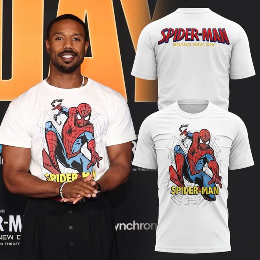 Michael B Jordan Wear Spider-Man Brand New Day Shirt 2026 Birthday Ideas For Brothers - Kdjoy